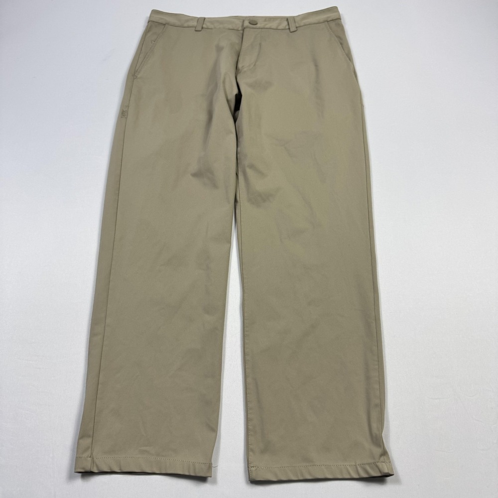 Rhone Pants Mens 32x28 Beige Performance Chino Travel Casual Business 100161